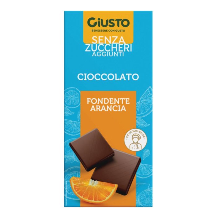 Giusto senza zucchero cioccolato fondente arancia 85 g