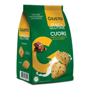 Giusto senza glutine cuori frollini con gocce di cioccolato 200 g