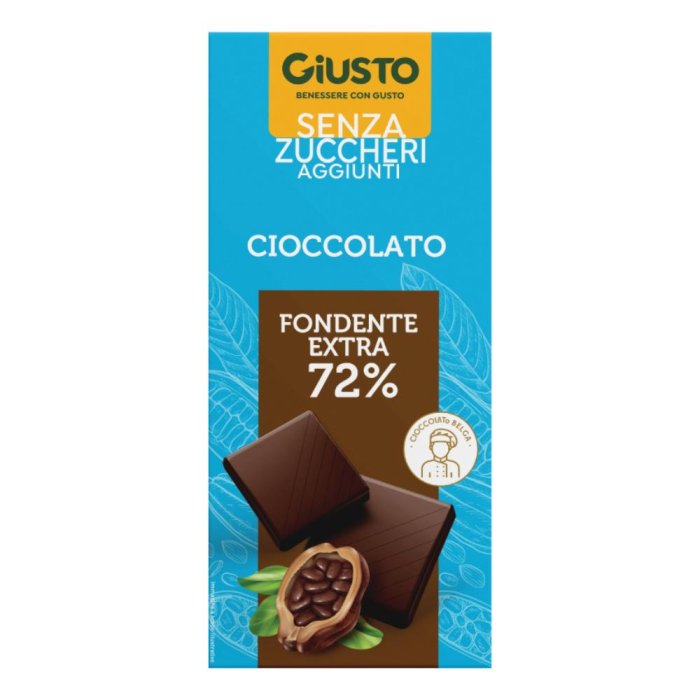 Giusto senza zucchero tavoletta extra fondente 85 g
