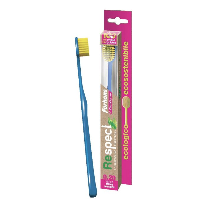 Forhans Respect - Spazzolino Ecologico 0.20 con Setole Medie Morbide 1 Pezzo