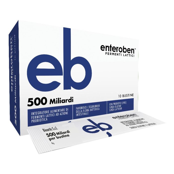 Bioartis Enteroben 500 Miliardi Integratore Alimentare, 10 Stick Pack