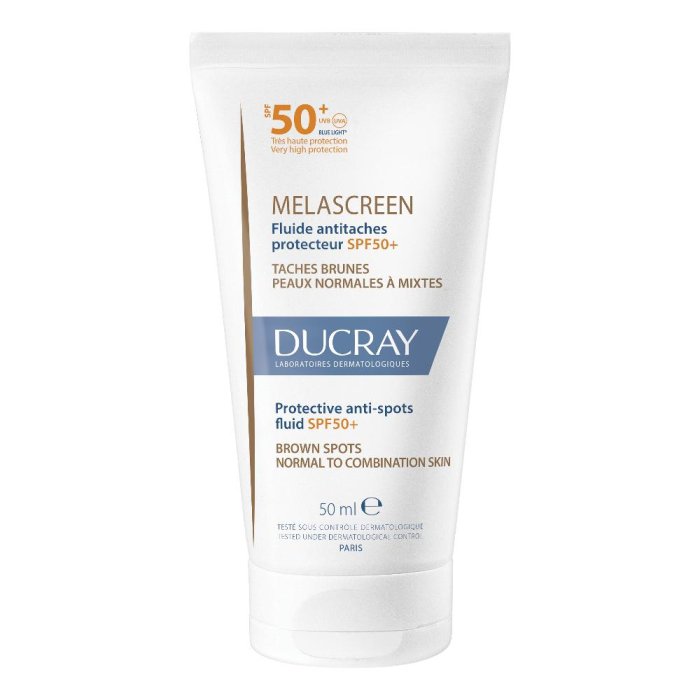 Ducray Melascreen - Fluido Anti-Macchie SPF50+ Protezione Molto Alta, 50ml