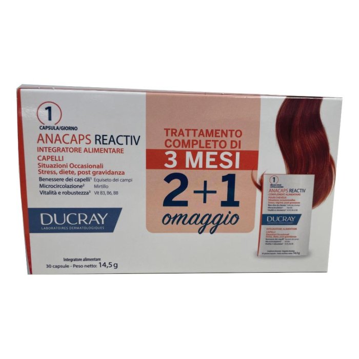 Ducray Anacaps - Reactiv Integratore Capelli Caduta Occasionale 3x30 capsule