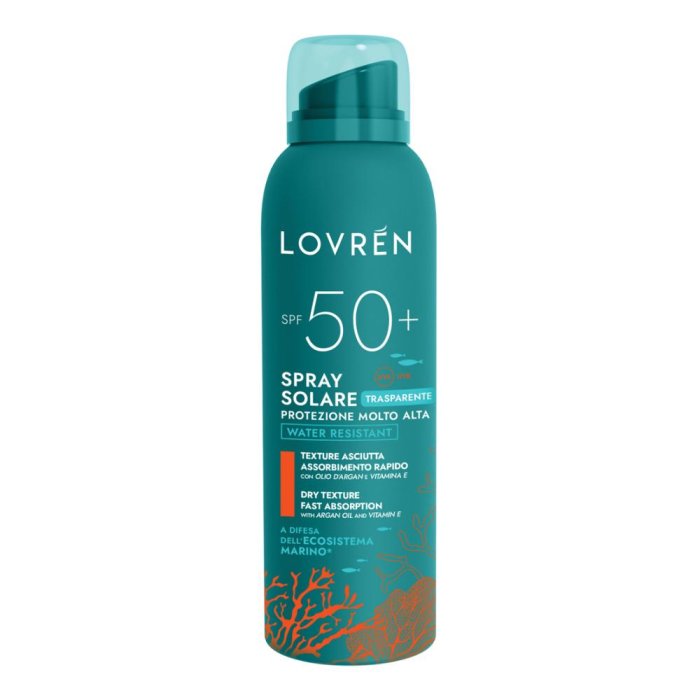 Lovren Solaire spray SPF 50+ - spray solare alta protezione viso e corpo