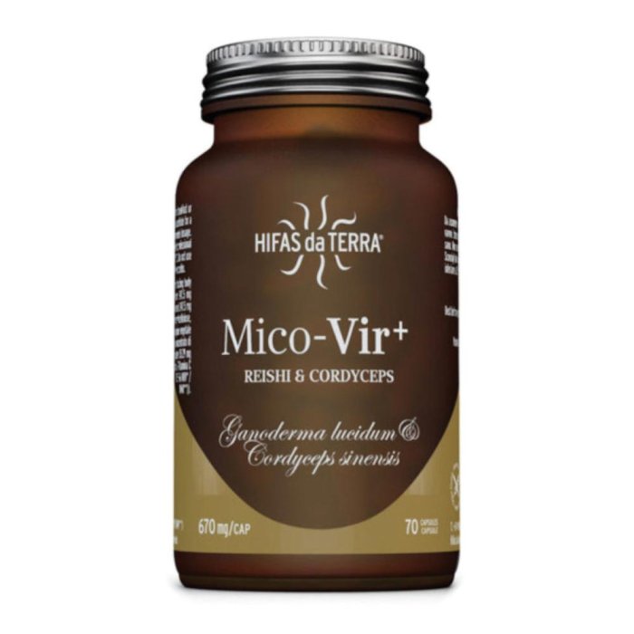 Mico Vir Plus Integratore Alimentare 70 Capsule a Base di Funghi Medicinali per Sostenere le Difese Immunitarie