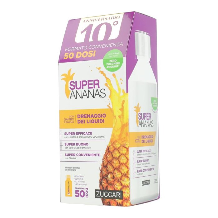 Zuccari Super Ananas Integratore Alimentare Drenante 500 ml