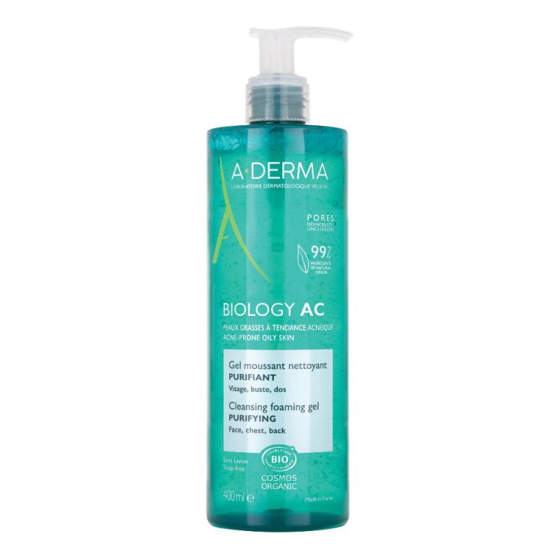 A-Derma Biology AC - Gel Detergente Schiumogeno Purificante 400 ml