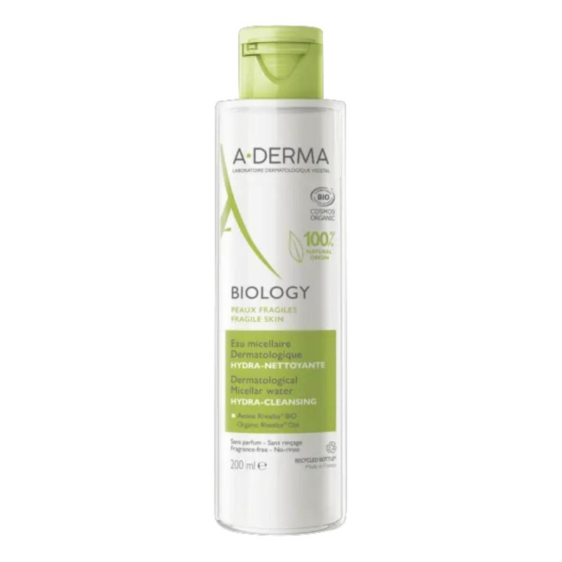 A-Derma Biology AC Acqua Micellare Purificante 200 ml - Detergente Viso Delicato per Pelle Grassa e a Tendenza Acneica