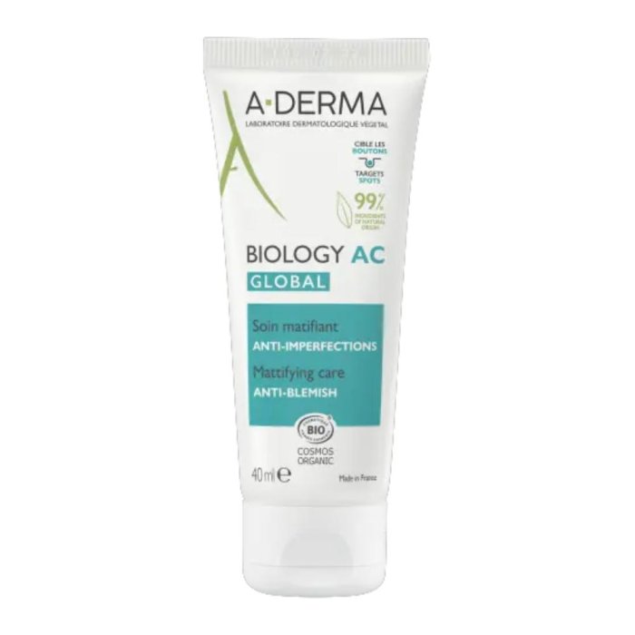 ADERMA Biology AC Global Trattamento Viso Anti-Imperfezioni per Pelle Grassa e a Tendenza Acneica 40 ml