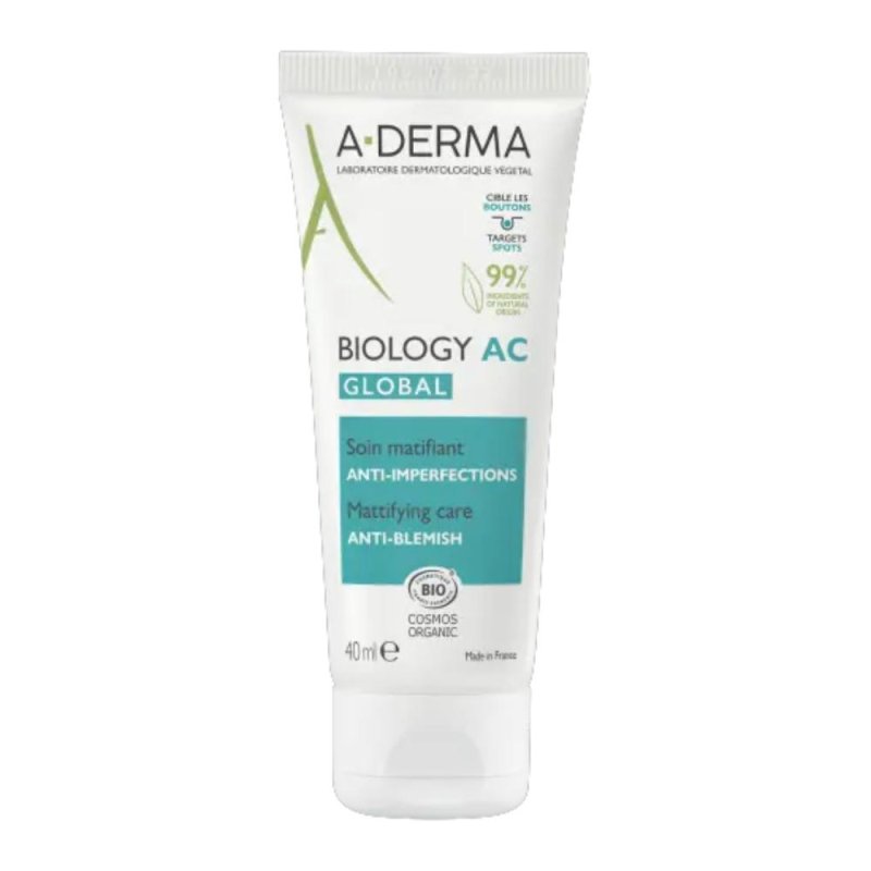 ADERMA Biology AC Global Trattamento Viso Anti-Imperfezioni per Pelle Grassa e a Tendenza Acneica 40 ml