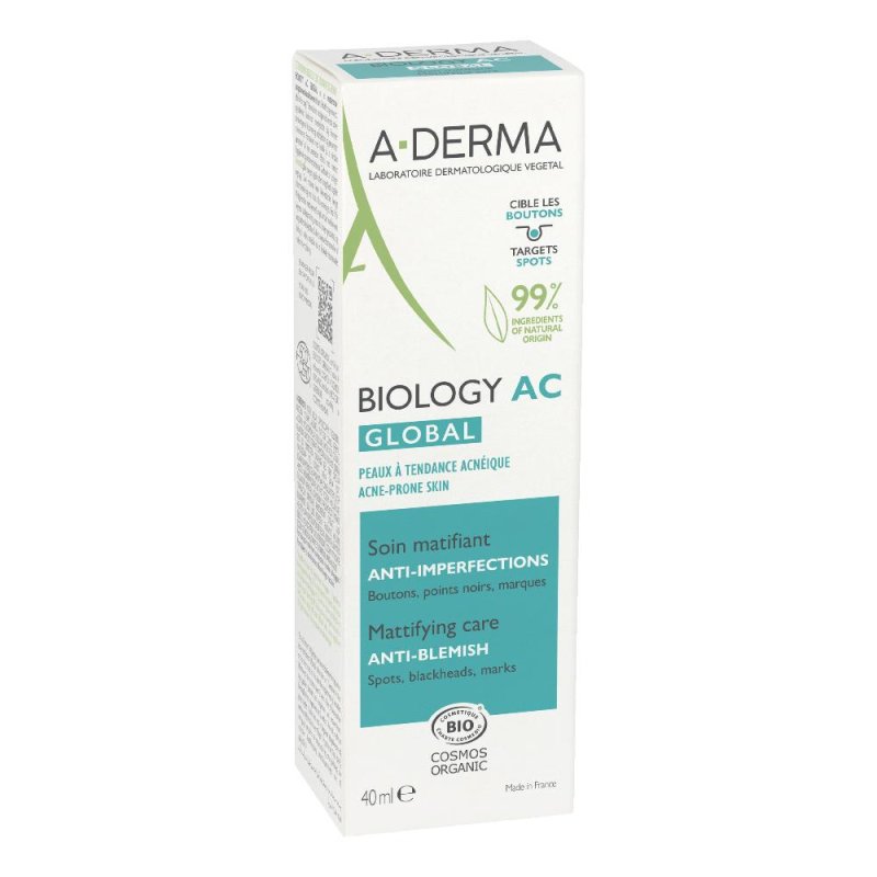 Aderma Biology AC Fluido Viso Anti Imperfezioni per Pelle Grassa e a Tendenza Acneica 40 ml