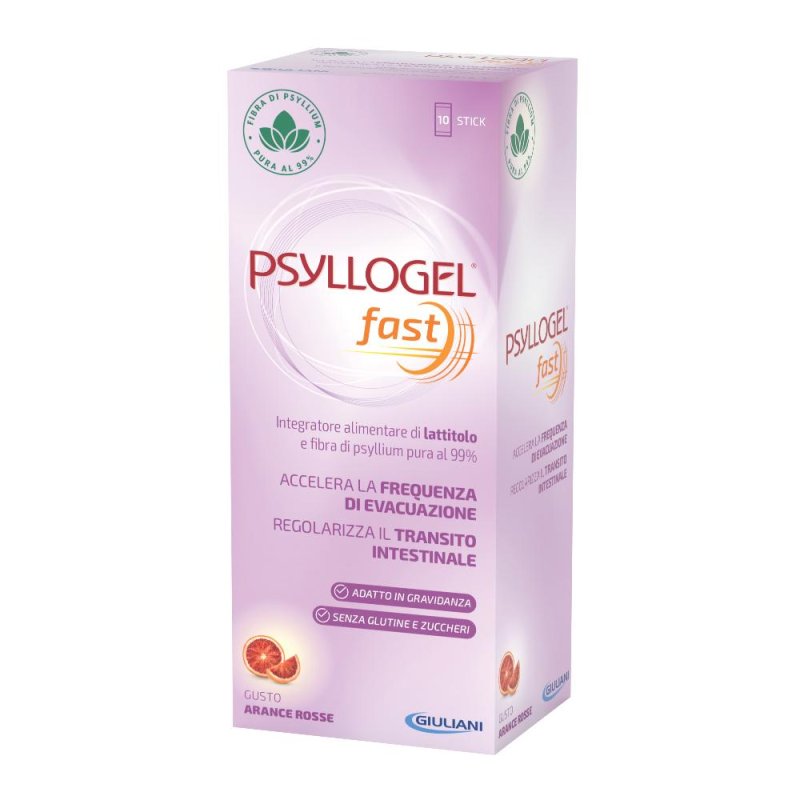  Psyllogel - Fast Integratore Transito Intestinale, 10 stick
