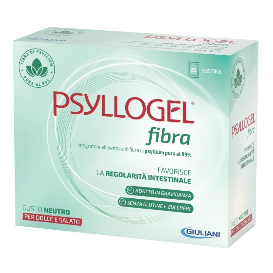 Psyllogel Fibra Neutro Integratore per il benessere intestinale 20 bustine