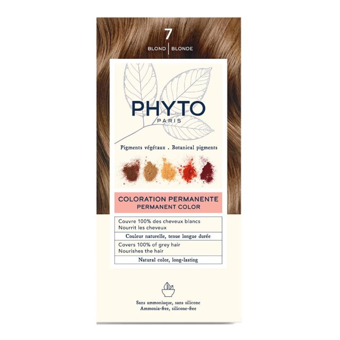Phyto Phytocolor Colorazione Permanente Capelli 7 Biondo – Tinta Capelli Nutriente Naturale con Alta Copertura dei Capelli Bianchi
