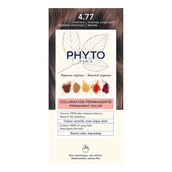 Phytocolor Phyto Colorazione Permanente per Capelli 4.77 Castano Marrone Intenso – Tinta Professionale Naturale ai Pigmenti Vegetali