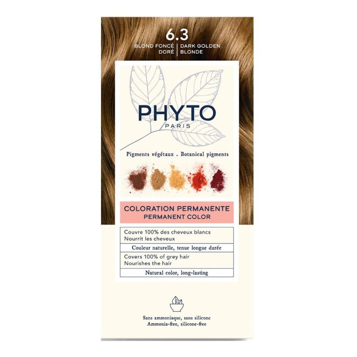 Phytocolor 6.3 Biondo Scuro Dorato Tinta Permanente per Capelli di Phyto