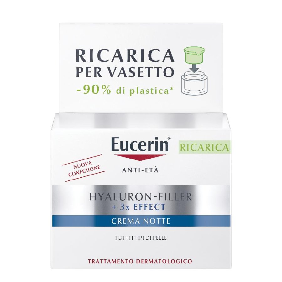 Eucerin Hyaluron-Filler Crema Viso Notte antietà Ricarica 50ml