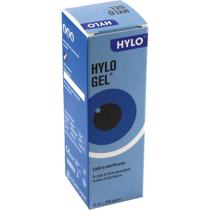 Hylo Gel Collirio Ialuronato di Sodio 0,2 Percento Lubrificante per Occhi Secchi e Irritati Senza Conservanti Adatto a Lenti a Contatto