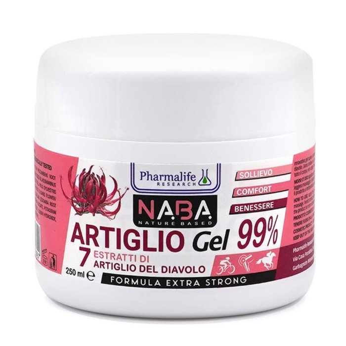 Na.ba Artiglio del Diavolo Gel 99 Lenitivo 250 ml – Gel Artiglio Rinfrescante per Muscoli e Articolazioni