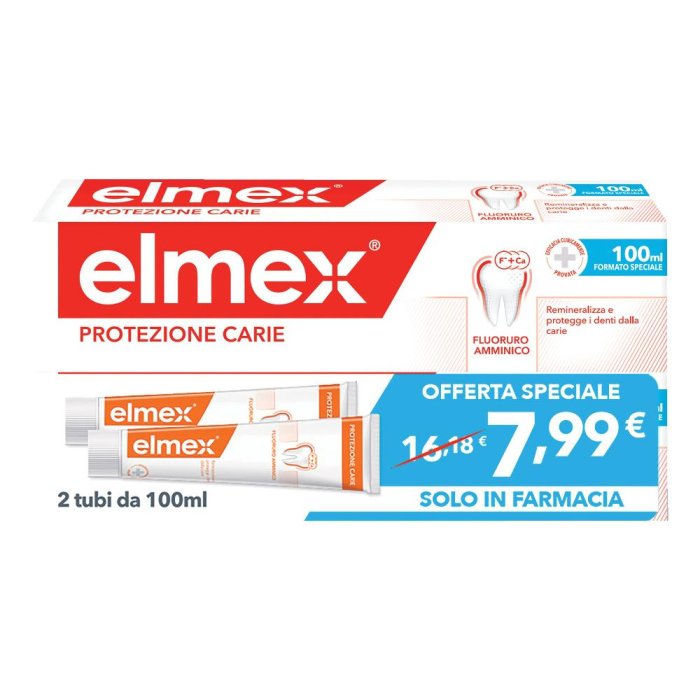 Elmex Protezione Carie Dentifricio 2x100 Ml 