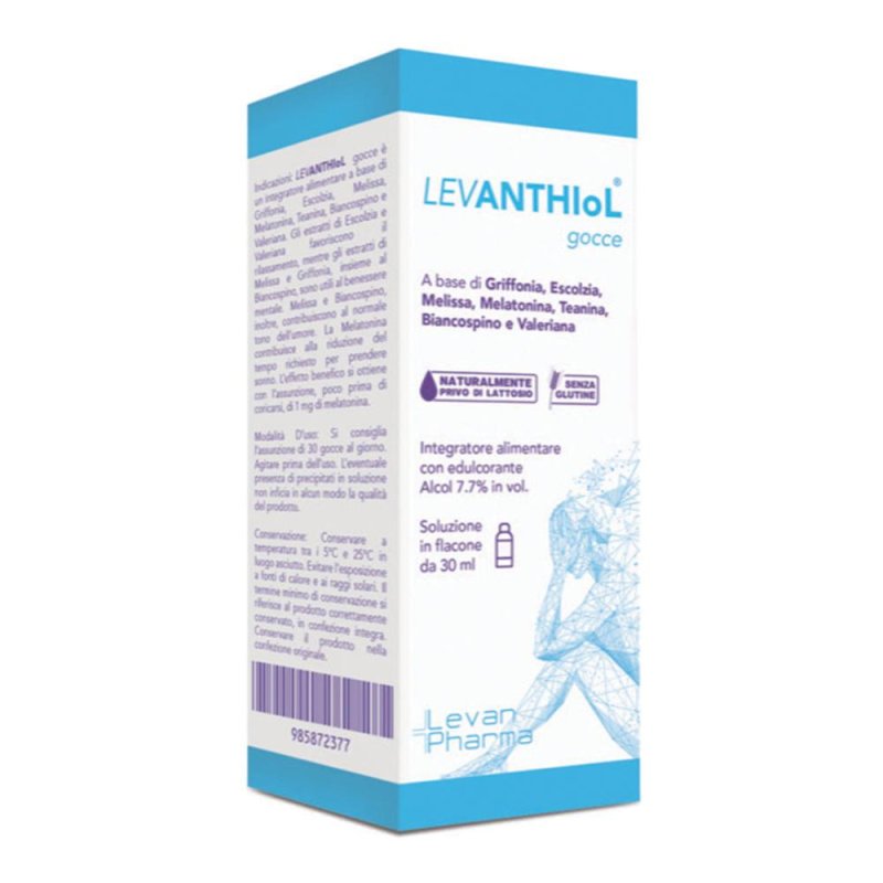 Levanthiol Gtt 30 Millilitri Gocce Orali Integratore Alimentare per Fegato e Depurazione dell’Organismo