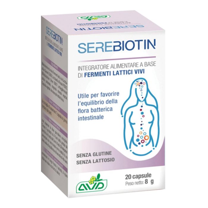 Serebiotin 20 Capsule Integratore di Biotina per Capelli Unghie e Pelle
