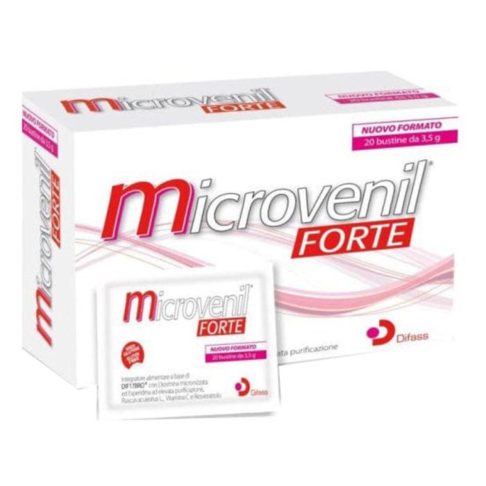 Microvenil Forte 20 bustine - integratore per microcircolo e gambe pesanti