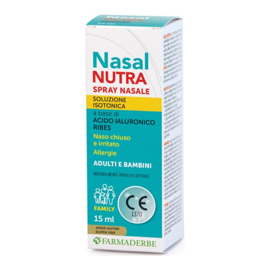 Farmaderbe Nasal Nutra Spray Nasale Dispositivo Medico 15ml Farmaderbe Nasal Nutra Spray Nasale Dispositivo Medico 15ml