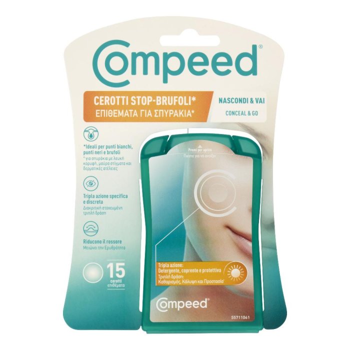 Compeed Stop Brufoli Cerotti Nascondi e Vai, 15 cerotti