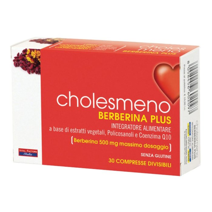 Vital Factors Choles Meno Berberina Plus Integratore Alimentare 30 Compresse