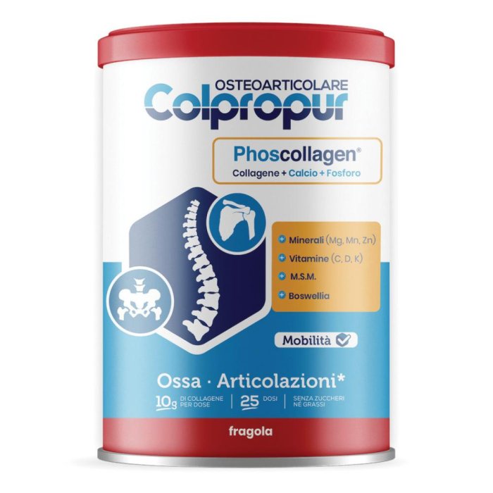 Colpropur OSTEOARTICOLARE Gusto Fragola Integratore Benessere Cartilagini Articolazioni e Ossa 340g