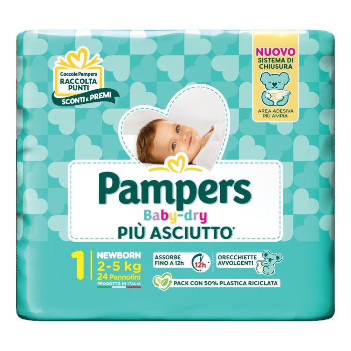 Pampers Baby Dry Newborn 24 pezzi - pannolini per neonati