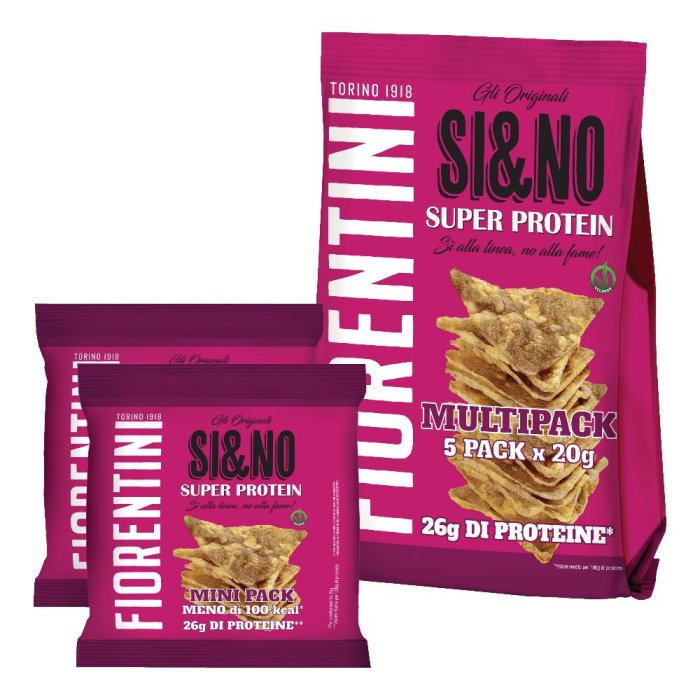 San Carlo Si&No Super Protein Snack Proteico Triangolini 5 pezzi da 20 grammi Ideale per lo Sport