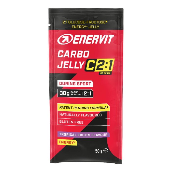 Enervit Carbo Jelly C2:1 Pro Gelatina Energetica 50g Gusto Frutti Tropicali