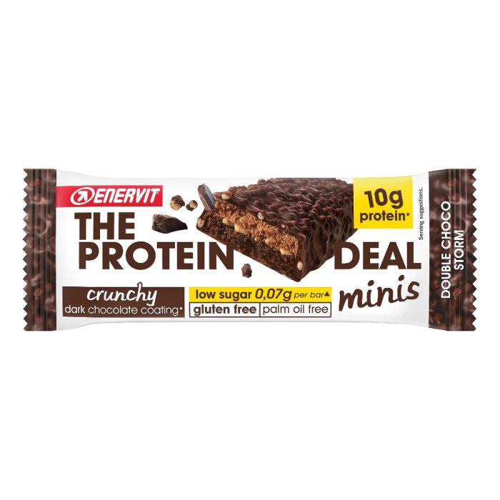 Enervit The Protein Deal - Minis Double Choco Storm Barretta Proteica, 33g