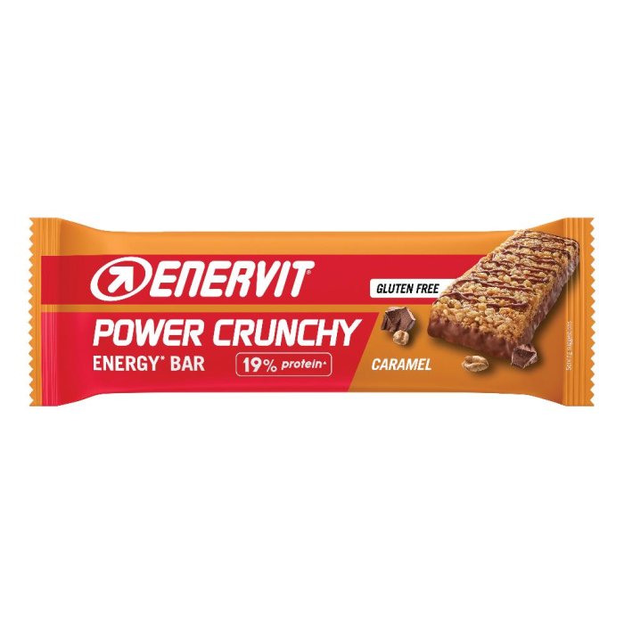 Enervit Sport Power Crunchy al Caramello 40 Grammi Barretta Energetica per Sportivi Prima dell’Allenamento