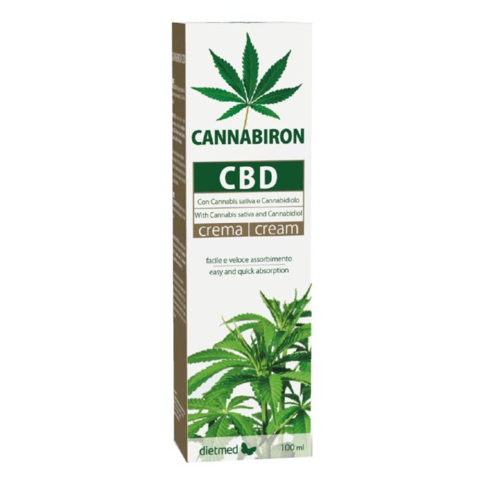 Cannabiron Crema CBD 100 ml – Crema lenitiva al cannabidiolo per muscoli e articolazioni