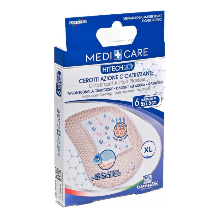GammaDis MediCare - Cerotti Azione Cicatrizzante con Acido Ialuronico Misura 5 x 7,5 cm 6 Pezzi
