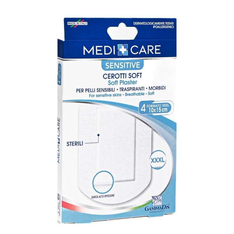 Cerotti sterili in tessuto non tessuto 10x15 cm 4 pezzi per medicazione ferite e protezione durante workout e attività sportive