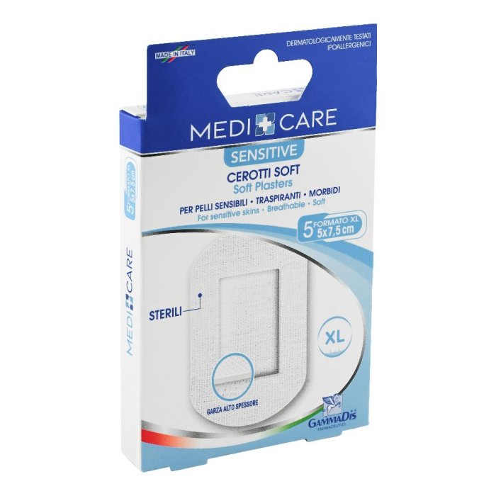 Gammadis Farmaceutici Medicare - Cerotti Soft Sensitive 7,5 x 5cm 5 cerotti