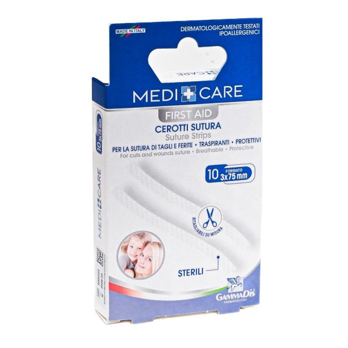 Gammadis Farmaceutici Medicare - Cerotti Sutura 3 x 75mm 10 cerotti