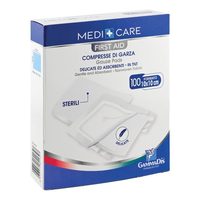 Gammadis Farmaceutici Medicare - Compresse di Garza in TNT 10 x 10 cm 100 compresse