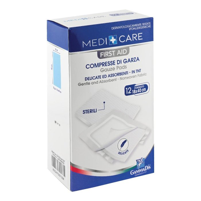 Gammadis Farmaceutici Medicare - Compresse di Garza in TNT 18 x 40 cm 12 compresse
