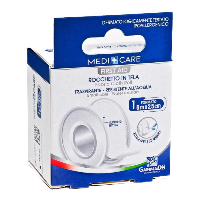Gammadis Farmaceutici Medicare - Cerotto in Tela in Rocchetto 5m x 2,5cm 1 pezzo