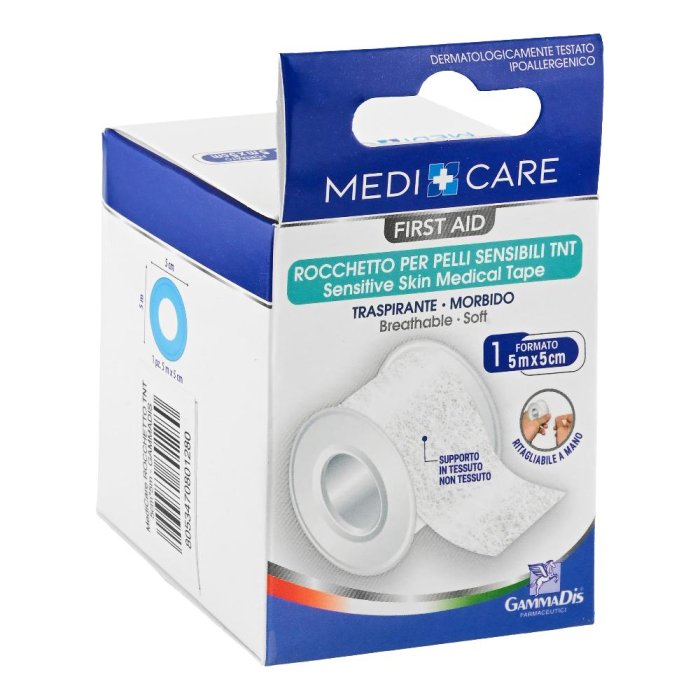 Gammadis Farmaceutici Medicare - Cerotto in Rocchetto per Pelli Sensibili 5m x 5cm 1 pezzo