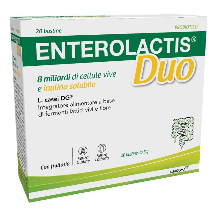Enterolactis Duo - Integratore con Fermenti Lattici Vivi per il Benessere Intestinale 10 bustine