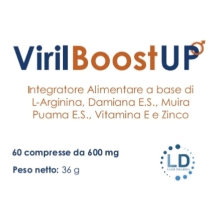Virilboost Up 60 Compresse Integratore per la Virilità e il Desiderio Sessuale Maschile con Consegna Rapida dpd