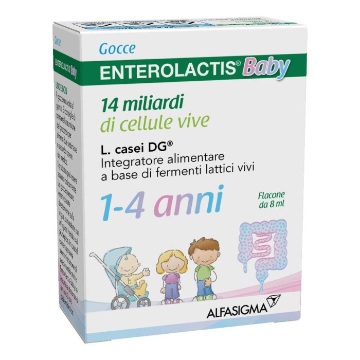 Enterolactis Baby Gocce 8 ml Probiotico per Neonati e Bambini per l’Equilibrio della Flora Intestinale