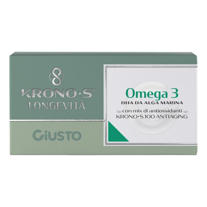 Giusto Kronos Omega 3 DHA Integratore Alimentare in Bustine Monodose 10 Pezzi – Acidi Grassi Omega 3 ad Alto Contenuto di DHA per Il Benessere di Cuore e Cervello