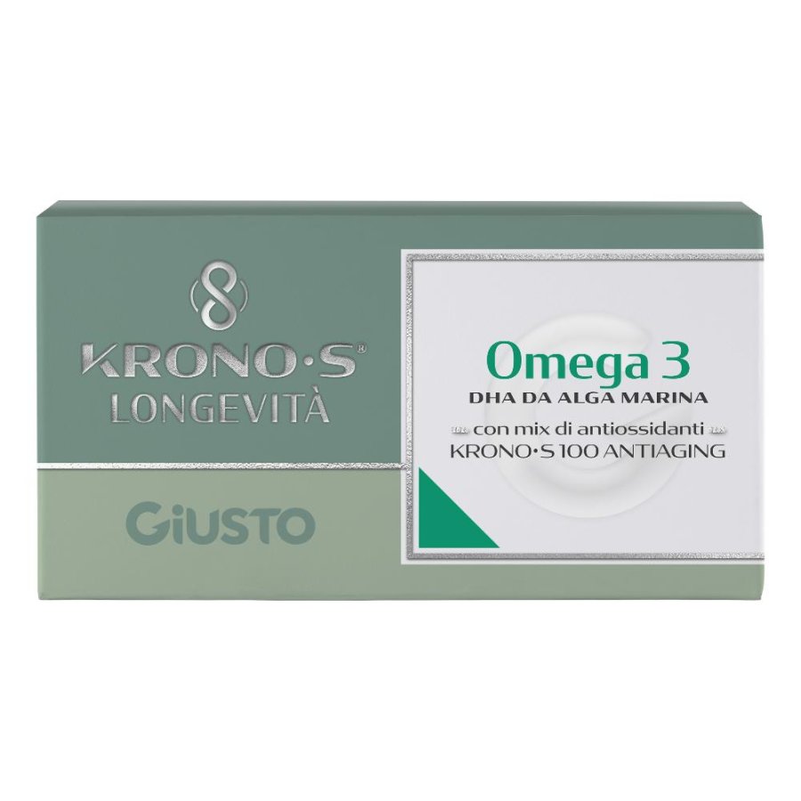 Giusto Kronos Omega 3 DHA Integratore Alimentare in Bustine Monodose 10 Pezzi – Acidi Grassi Omega 3 ad Alto Contenuto di DHA per Il Benessere di Cuore e Cervello